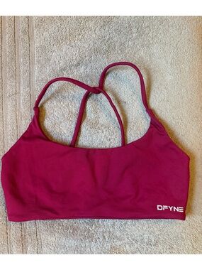 DFYNE DYNAMIC TWIST BACK BRA - Wine - Medium